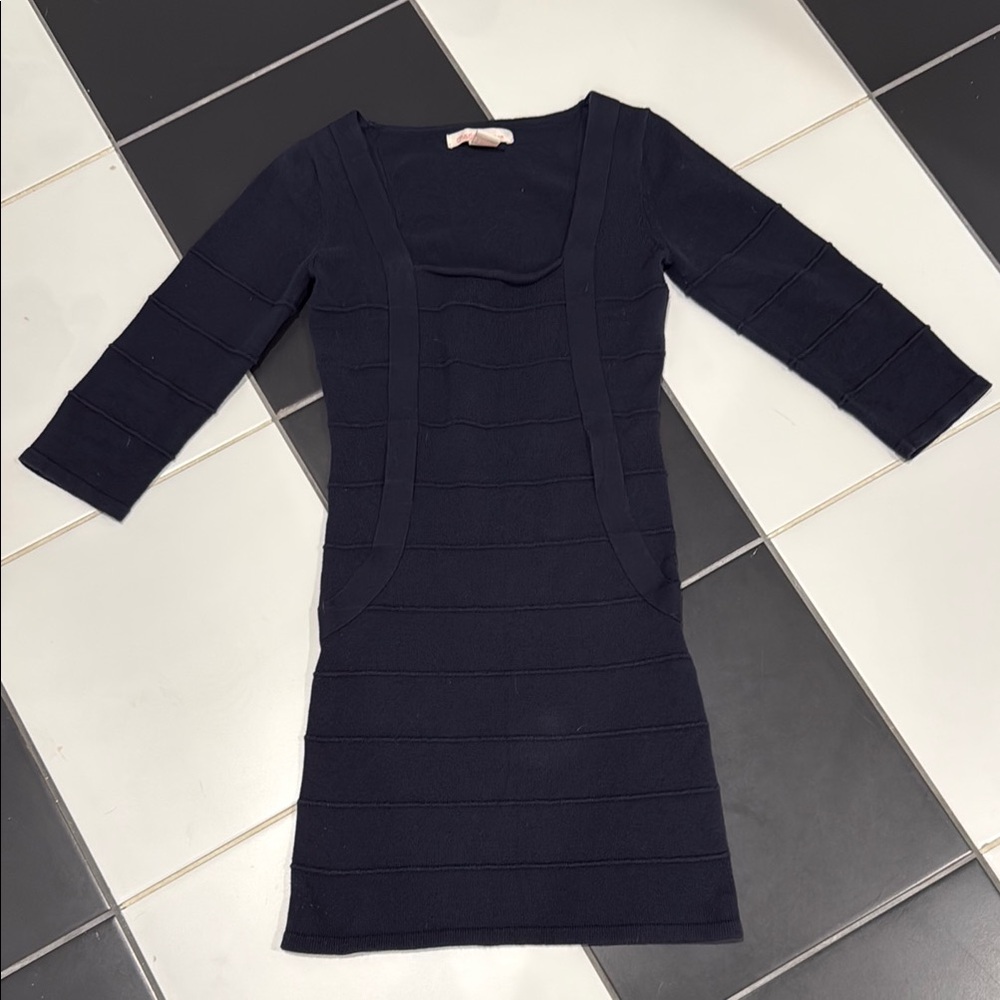 Charlotte Ronson Navy Knit Top